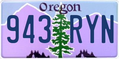 OR license plate 943RYN