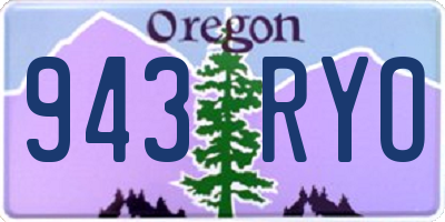 OR license plate 943RYO