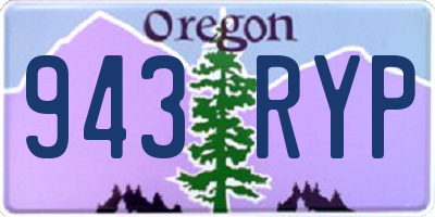 OR license plate 943RYP