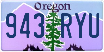 OR license plate 943RYU
