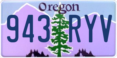 OR license plate 943RYV