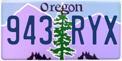 OR license plate 943RYX
