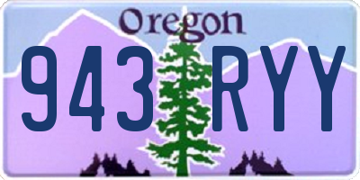 OR license plate 943RYY