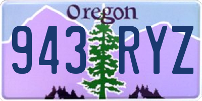 OR license plate 943RYZ