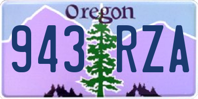 OR license plate 943RZA