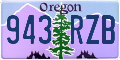 OR license plate 943RZB