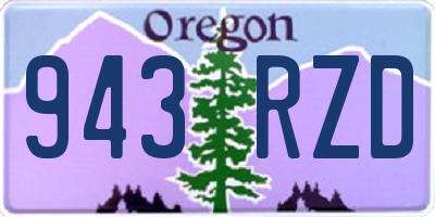 OR license plate 943RZD