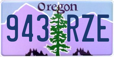 OR license plate 943RZE