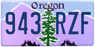 OR license plate 943RZF