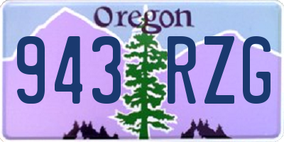 OR license plate 943RZG