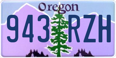 OR license plate 943RZH