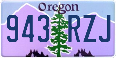 OR license plate 943RZJ
