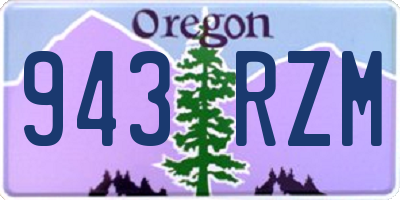 OR license plate 943RZM