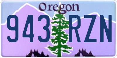 OR license plate 943RZN