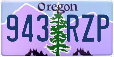 OR license plate 943RZP