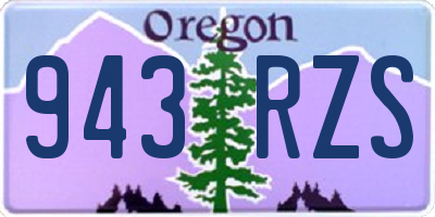 OR license plate 943RZS