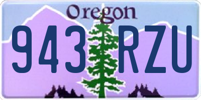 OR license plate 943RZU