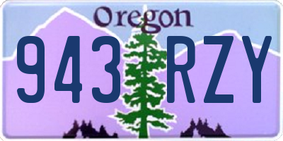 OR license plate 943RZY