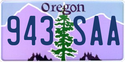 OR license plate 943SAA