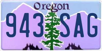 OR license plate 943SAG