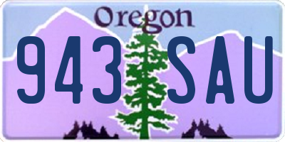 OR license plate 943SAU