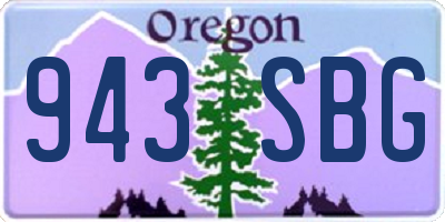 OR license plate 943SBG