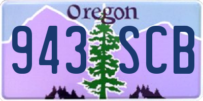 OR license plate 943SCB