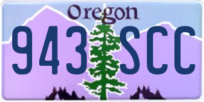 OR license plate 943SCC