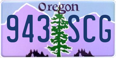 OR license plate 943SCG