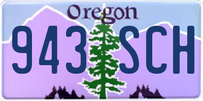 OR license plate 943SCH