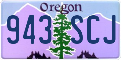 OR license plate 943SCJ