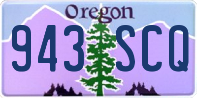 OR license plate 943SCQ