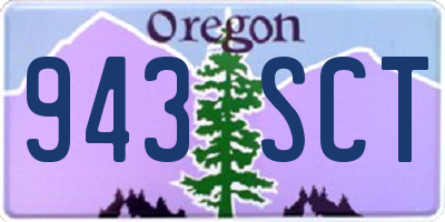 OR license plate 943SCT
