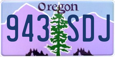 OR license plate 943SDJ