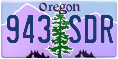 OR license plate 943SDR