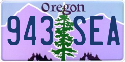OR license plate 943SEA