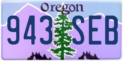 OR license plate 943SEB