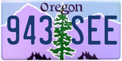 OR license plate 943SEE