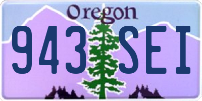 OR license plate 943SEI