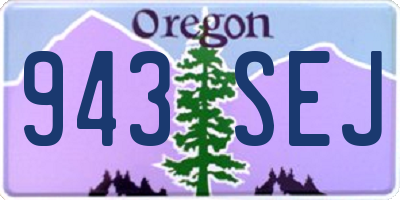 OR license plate 943SEJ