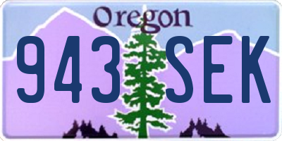 OR license plate 943SEK