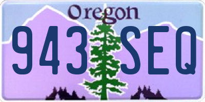 OR license plate 943SEQ