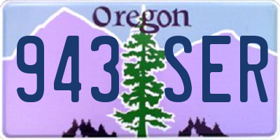 OR license plate 943SER