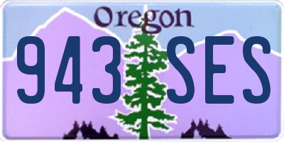 OR license plate 943SES