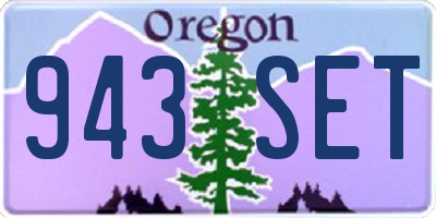 OR license plate 943SET