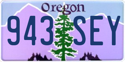 OR license plate 943SEY