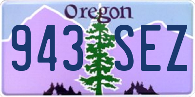 OR license plate 943SEZ