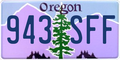 OR license plate 943SFF