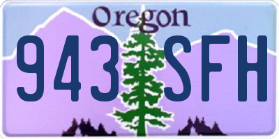 OR license plate 943SFH
