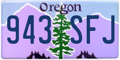 OR license plate 943SFJ
